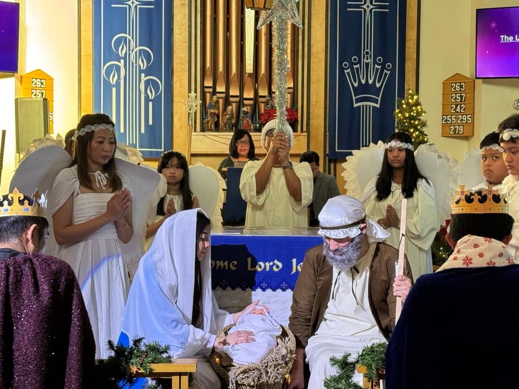 Christmas choir background decoration